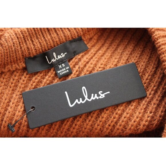 NWT Lulus Sweater Dress Size XS Brown Bodycon Knit Mini Boho Preppy Long Sleeve - Picture 12 of 13